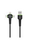 كابل 3 في 1 شحن سريع و نقل البيانات 3 أمبير Lightning + Type-C + Micro USB Charge & Data Cable