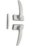 White Aluminium Lever Door Handle with Spindle Bar, Window Hardware Replacement Set - 2