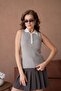 Soft-Textured Half Pat Button Knitwear Blouse Ss26Bz0070 - 2