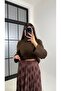 Asymmetrical Plaid Patterned Tulle Skirt - 4