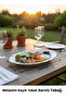33X20 cm Marble Patterned Melamine Kayık Plate Serving Plate Salad Appetizer Sauce Presentation Plate - 4