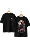 Legendary Crow Back and Chest Printed %100 Cotton Oversized Loose Fit Regular Fit Crew Neck T-Shirt