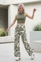 Comfortable Fit High Waist Wide-Leg Viscose Mix Women's Trousers - 4
