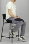 Men's Navy Blue Jogger Pants Sweatpants with Zipper on the Side Pocketed Standard Fit in a Pack of Cotton - 8