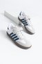 Girl's White Retro Terrace Striped Velcro School and Daily Sneakers Sports Shoes - 3
