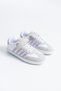 Girl's White Retro Terrace Striped Velcro School and Daily Sneakers Sports Shoes - 3