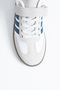 Girl's White Retro Terrace Striped Velcro School and Daily Sneakers Sports Shoes - 4