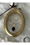 Black Necklace with Gold Opal Stone - 2