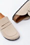 Beige Unisex Loafers Shoes with Cork Sole Slipper - 5