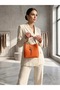 Gold Ring Detailed Drawstring Design Women's Armlet and Clutch Bag