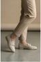 Women's Beige Suede Loafers Orthopedic Sole New Season Accessorized Casual S620 - 4
