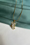 Zircon Stone Steel a Crepe Necklace - 2