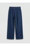 Elastic Waist Wideleg Women's Jean Trousers (S6) - 2