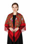 - Red Russian Floral Shawl - 2