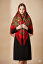 - Scarlet Rosalia Folk Shawl - 2