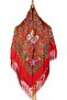 - Red Russian Floral Shawl - 4