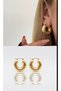 Steel vip gold color curved hoop earrings