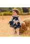 Cute bear embroidered girl's overall set