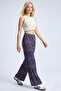 Comfortable Fit High Waist Wide-Leg Viscose Mix Women's Trousers - 3