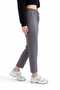 Women's Double Fabric Trousers Pocketed Elastic Waist Straight Leg - 3
