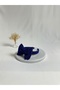 Cobalt Blue Double Bow Glittery Crown Hair Band - 3