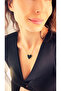 Black Heart Pendant Gold Color Snake Chain Stainless Steel