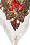 - White & Gold Folk Shawl Rosses - 7