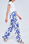 Comfortable Fit High Waist Wide-Leg Viscose Mix Women's Trousers - 4