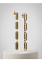 Thin 4-Piece Dangle Earrings - Gold Color Modern Women's Earrings - 3