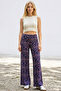 Comfortable Fit High Waist Wide-Leg Viscose Mix Women's Trousers - 2