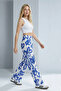 Comfortable Fit High Waist Wide-Leg Viscose Mix Women's Trousers - 3