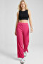 Comfortable Fit High Waist Wide-Leg Viscose Mix Women's Trousers