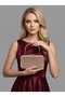 Rosegold Color Laser Patterned Chain Strap Women's Evening Dress Bag Wedding Engagement Graduation