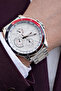 Luxury Men's Wristwatch Silver Color White Dial Classic & Sporty Design Gift Boxed