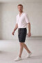 Men's Black Muslin Linen Shorts 100% Cotton Back Pocketed Full Fit - 7