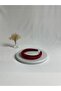 Red Thin Curved K Velvet Crown Hair Band - 3