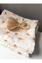 2-Layer Organic Baby Muslin Cover 100% Pa Cotton Efes Alan Multi-Purpose Swaddle Cloth Newborn Blanket - 6