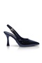 Black Patent Leather Stiletto Long Buckled 9cm Heeled Women's Shoes - 8
