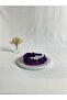 Purple Ruched Velvet Crown Hair Band - 3