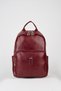 Women's Penguin Claret Red 2 Compartments 2 Sides Pocketed Faux Leather Zipper Closure Travel & Daily Use Backpack - 2