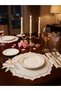 Placemat Supla Presentation Napkins with Lily Embroidery for 2 Persons - 4 Piece Spring Series with Gift - 4