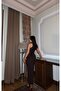 Leopard Print Long Satin Dress - 4