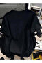 Unisex Black Happy Cherry Printed Crew Neck T-Shirt - 3