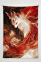 Red Fox Wall Covering – Large Size Tapestry Wall Rug Sq, Game Anime Movie Room Decor