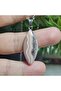 Rodokrozite Steel Chain Natural Stone Necklace-8- (Handmade Design Products)