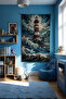 Lone Lighthouse Wall Covering – Large Size Tapestry Wall Rug Sq, Game Anime Movie Room Decor - 3