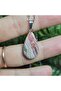Rodokrozite Steel Chain Natural Stone Necklace-7- (Handmade Design Products)