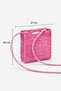 Pink Handmade Knitted Bag – Summer Women's Crossbody Shoulder Bag - 3