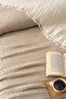 Single Muslin Bedspread - 5 Layers, Padded, 100% Cotton Muslin Duvet - 160X220 Cm-Beige - 2