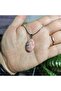 Rodokrozite Steel Chain Natural Stone Necklace - 10 - (Handmade Designer Products) - 7